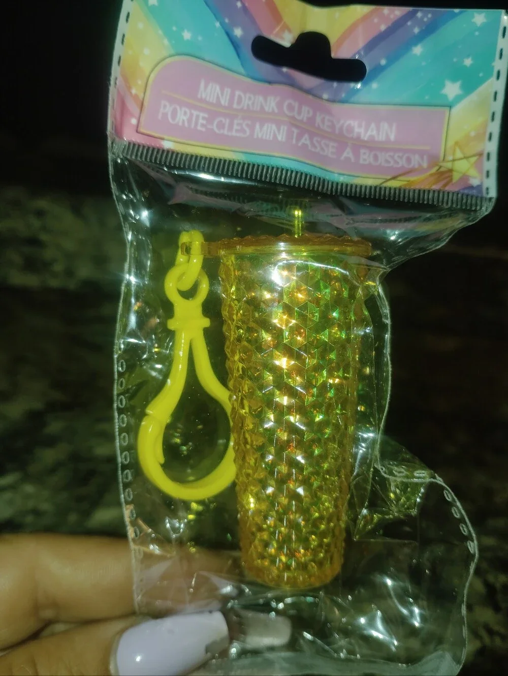 Gold Mini Drink Cup Keychain with Yellow Clip - Mini Stanley Dupe